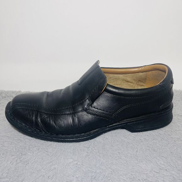 CLARK COLLECTION SOFT CUSHION WITH ORTHOLITE MEN BLAC DRESS SHOE SIZE 11 - Picture 11 of 12